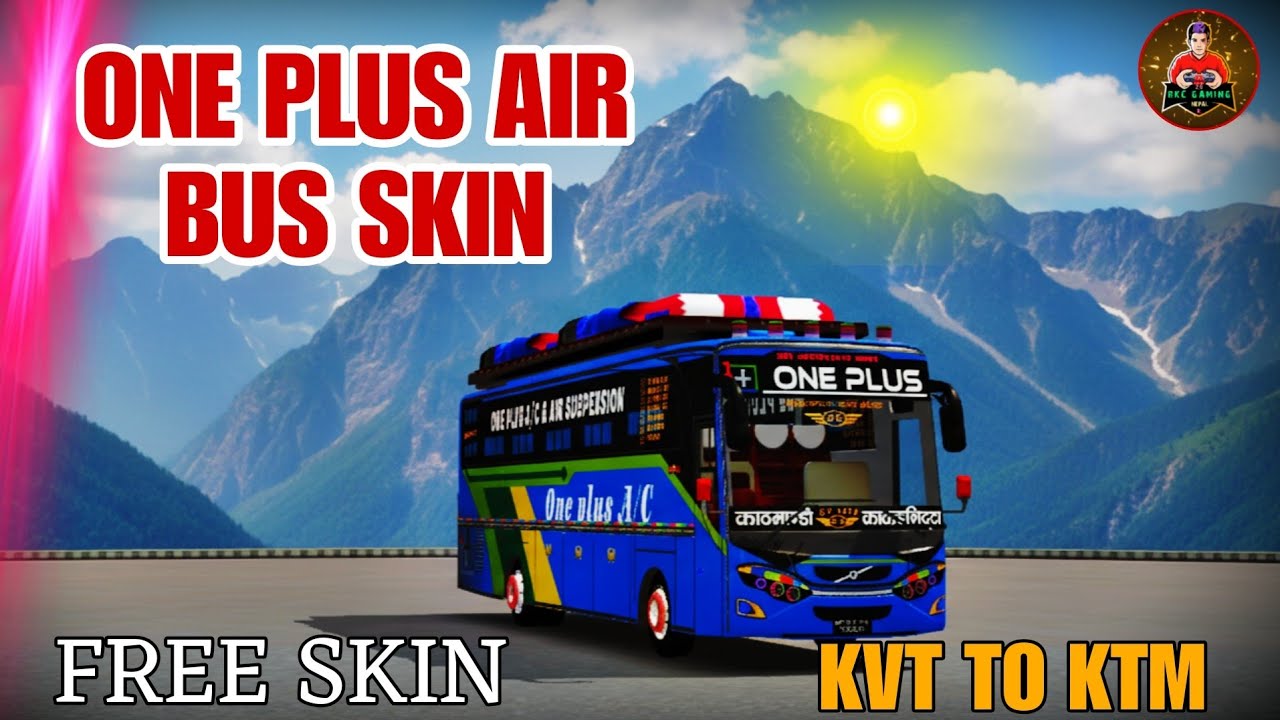 One Plus Air Kakadvitta To Kathmandu Bus Skin For Bussid V4.4.1 😘 || 1+ Air Bus Mod For Bussid V4