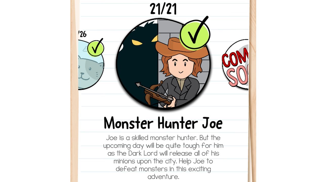 Brain Test 2 Monster Hunter Joe Walkthrough Levels 1-21