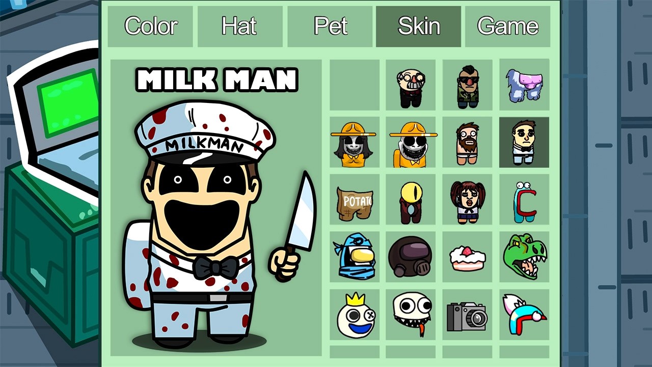 Milkman (Not My Neighbor) in Among Us ◉ funny animation - 1000 iQ impostor