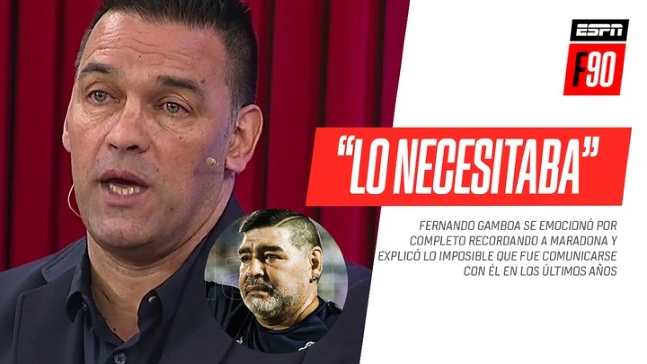 Totalmente emocionado, Fernando #Gamboa recordó su amistad con Diego #Maradona en #ESPNF90