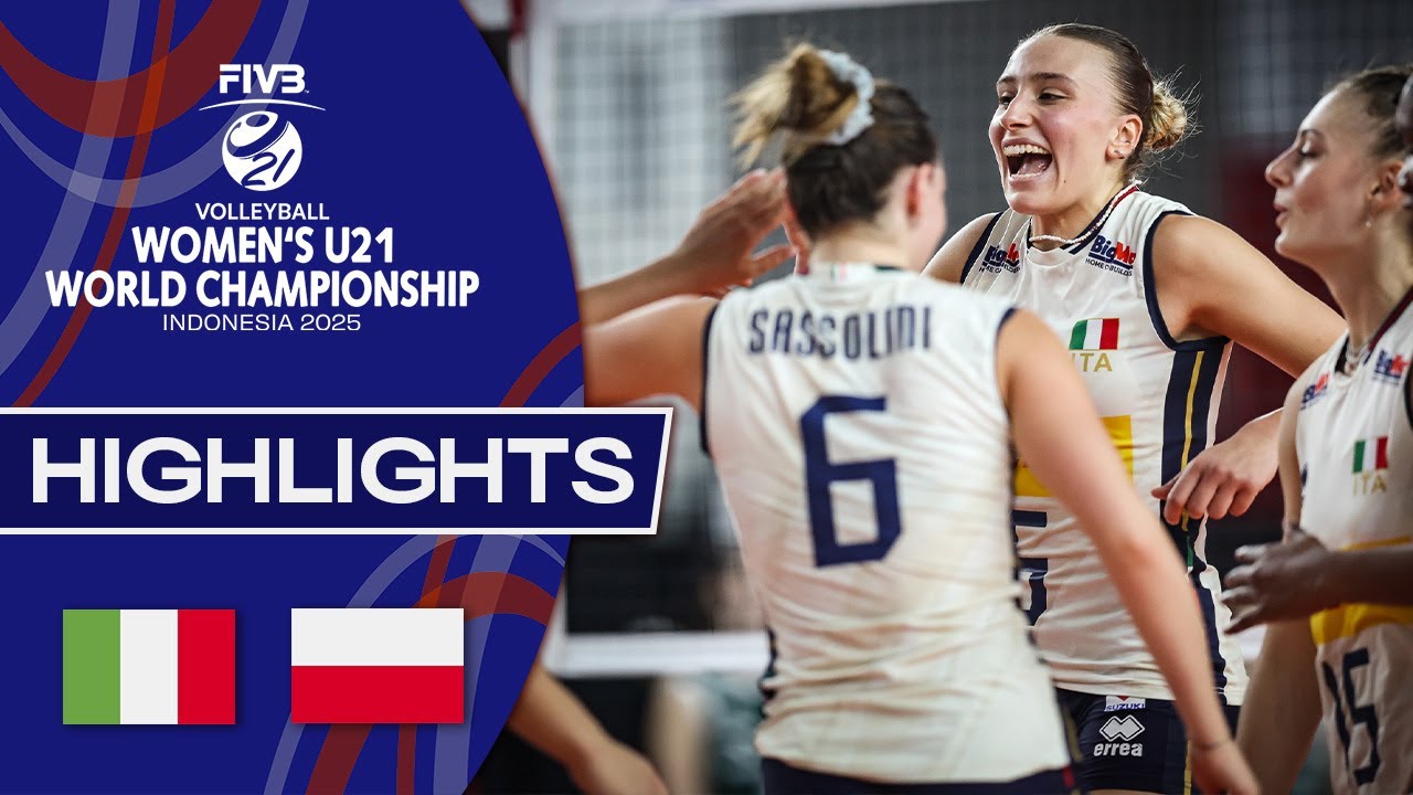 Italy 🇮🇹 vs. Poland 🇵🇱  - Women's U21 World Champs 2025 - Highlights