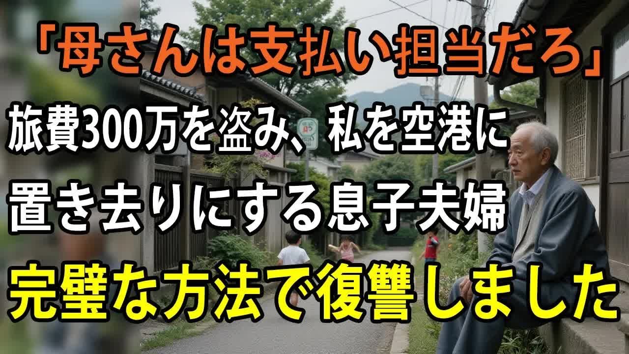 「お前は支払い担当だから」家族旅行当日に”旅行費用300万円”を盗んで私を空港に置き去りにする息子夫婦→予約を即キャンセルし10倍返しで復讐してやった結果【シニア