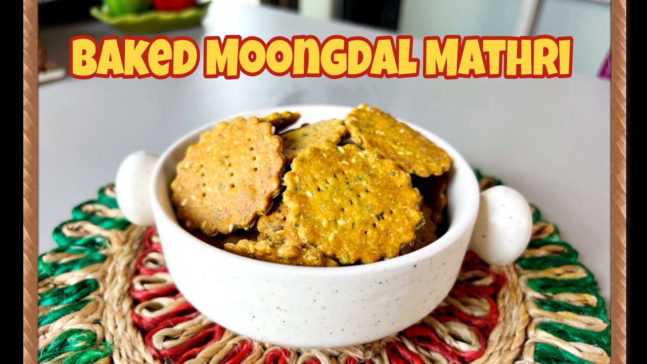 Kid's Special Baked Moongdal Mathri | No fried | Easy Snack Recipe |