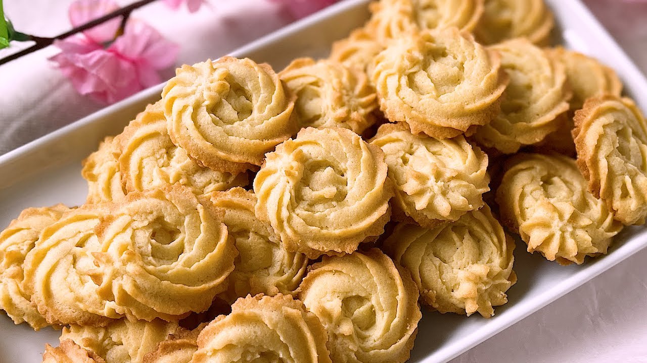 Butter Cookies Recipe, Chinese New Year Cookies| 黄油曲奇 | 牛油饼