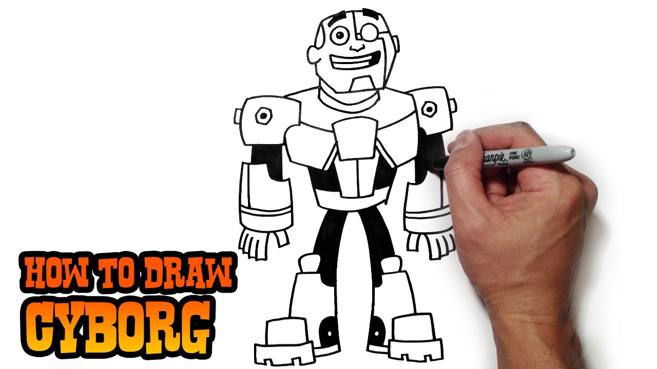 How to Draw Cyborg | Teen Titans GO