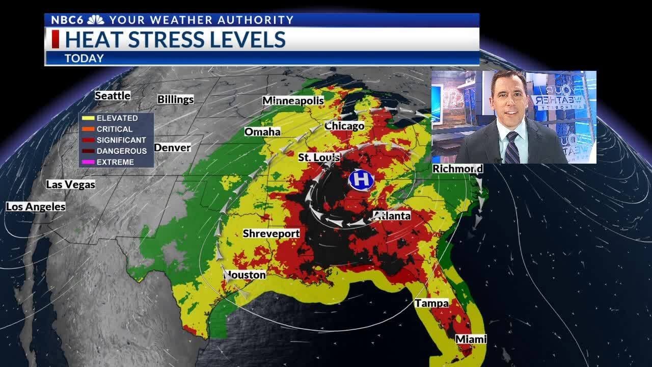 Hot and dry weather continues, a few storms by the weekend