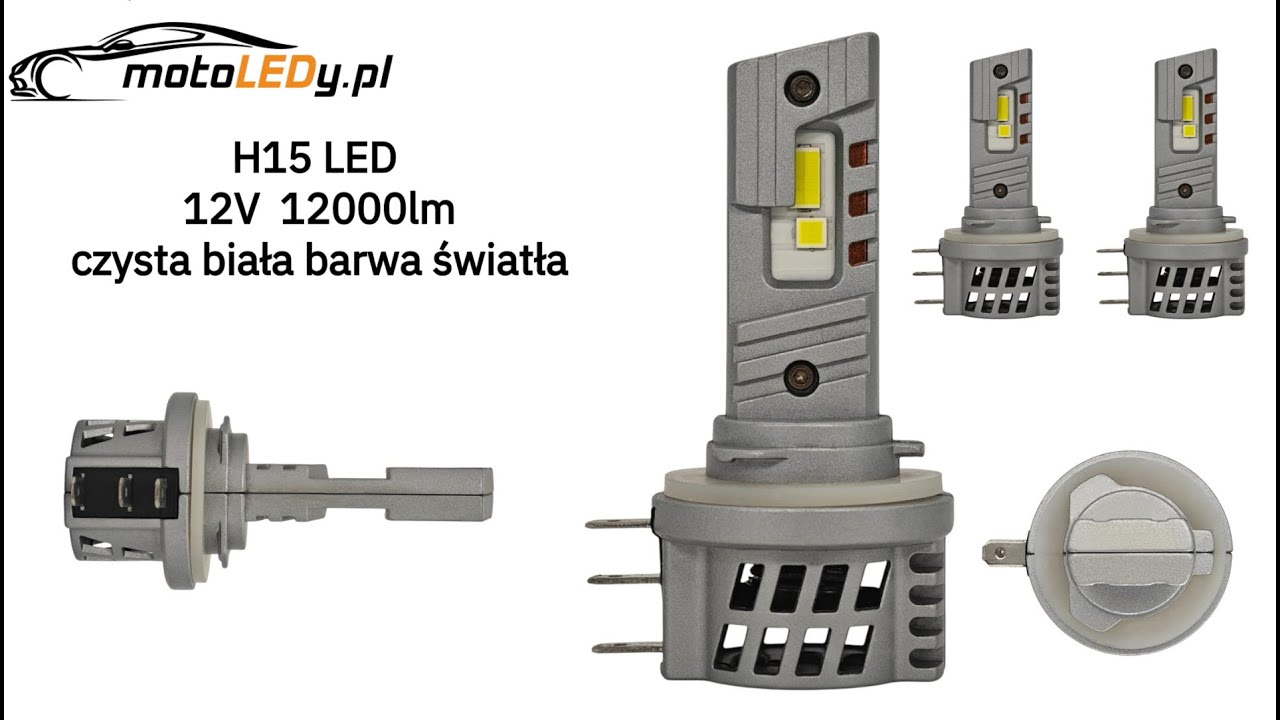 💡 3x MOCNIEJSZE Światło w Twoim Aucie! | Żarówki LED H15 12000lm motoLEDy
