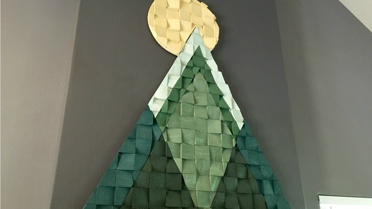 Scrap Wood Art - Abstract Mountain