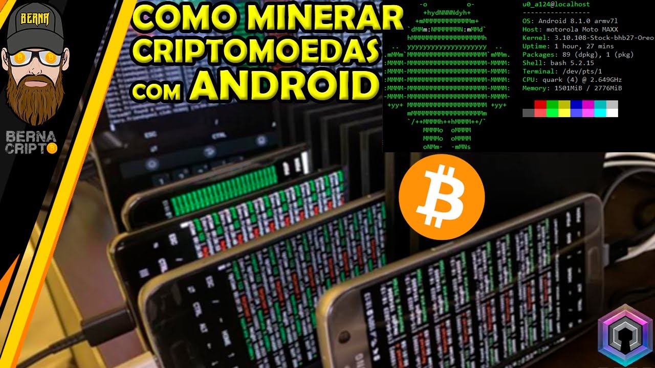 MOBILE MINING 2023 - COMO MINERAR CRIPTOMOEDAS EM CELULARES ANDROID (DERO/VERUS ETC) - BERNA CRIPTO