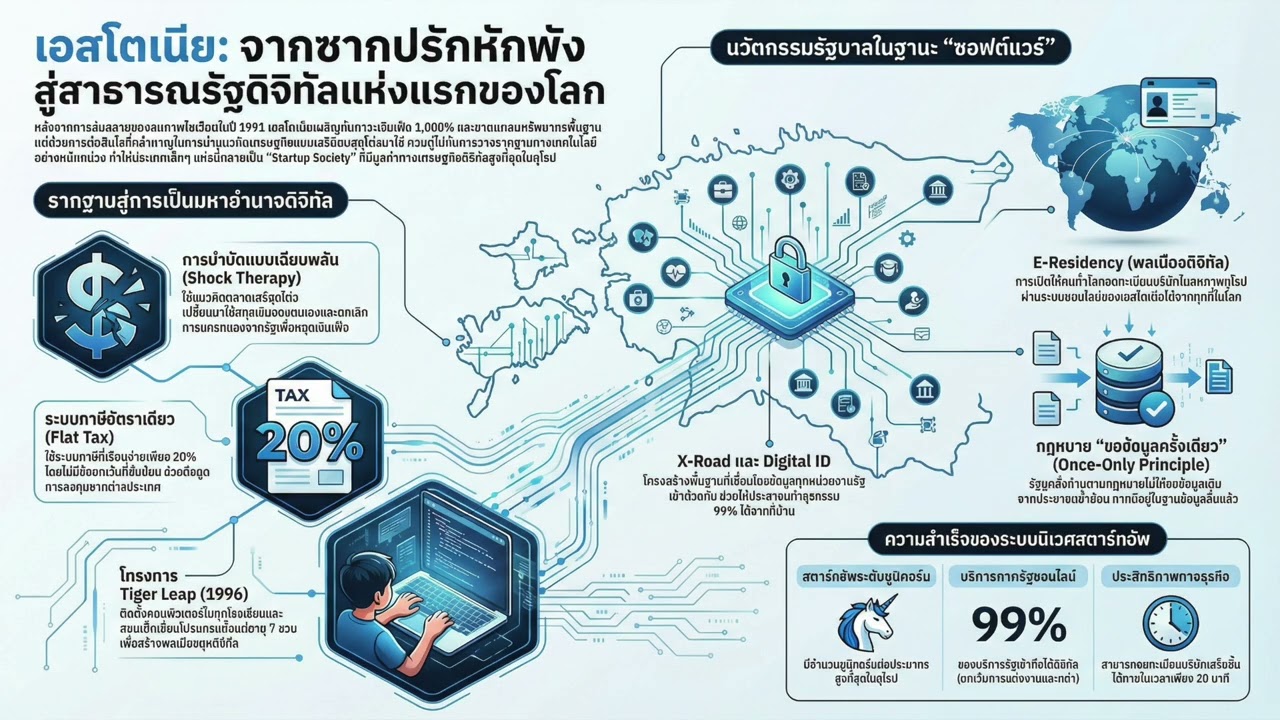 🇪🇪 ประเทศที่เคยจนที่สุดในยุโรป ทำไมวันนี้ถึงมีระบบรัฐบาลดิจิทัลดีที่สุดในโลก?