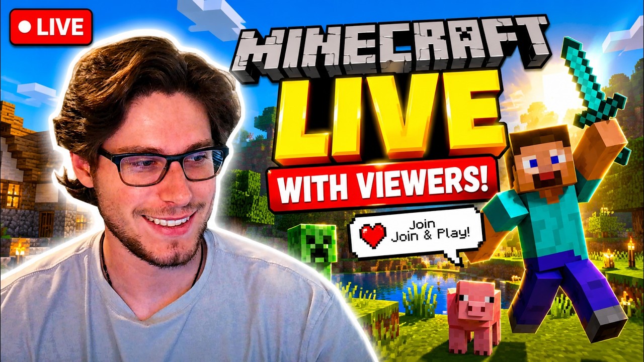 🔴 MINECRAFT LIVE! MEMBERS CAN JOIN! ⛏️ | Community REALM! vert