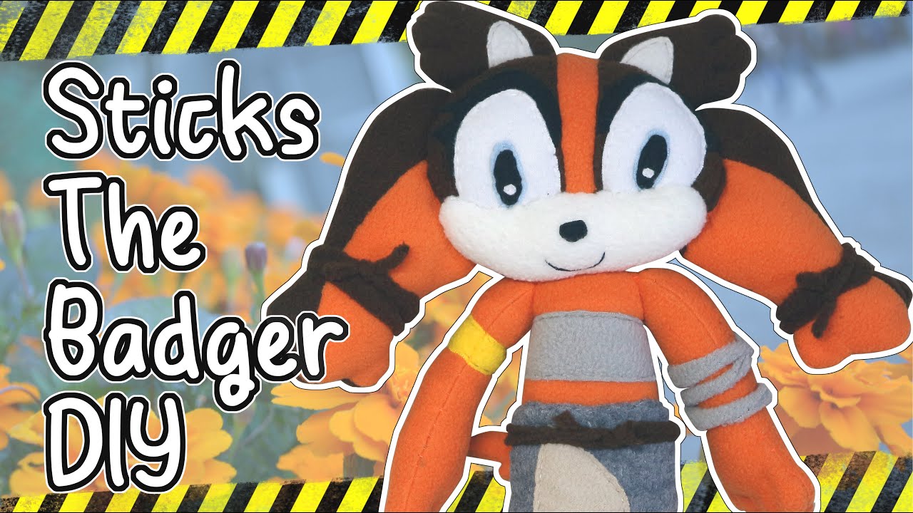 How to make Sticks the Badger plush toy? DIY Sticks plushie tutorial EASY(FREE Pattern)Tutorial
