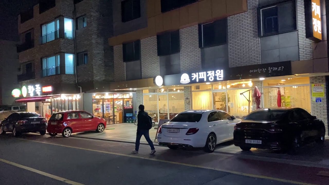 대전 문지동  저녁 산책 효성 해링턴 플레이스 아파트 주변 식당가 골목 문지동 맛집이 많아요  Walking Tour KOREA 4K