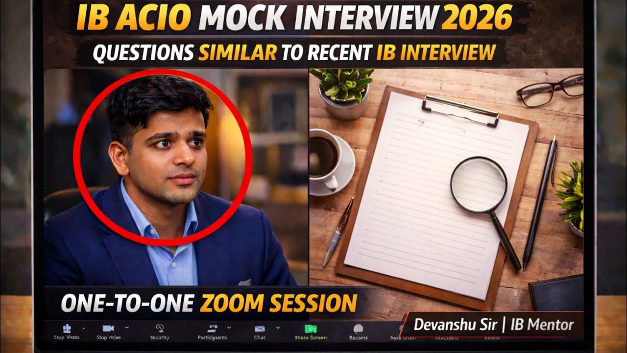 IB ACIO Mock Interview 2026 🔥 | Similar to Last IB ACIO Interview Questions | Full Mock