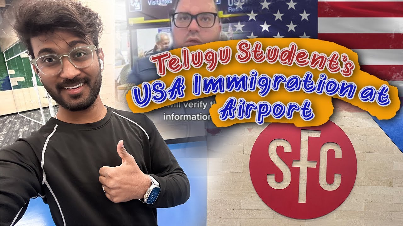 USA Immigration Experience at the Airport for Telugu Students | USA Telugu vlog 🇮🇳