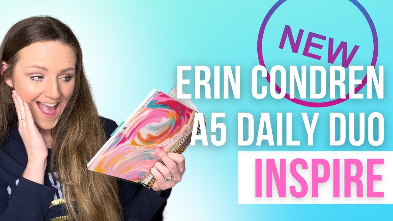 NEW Inspire A5 Daily Duo LifePlanner by Erin Condren 2023-24 Collection