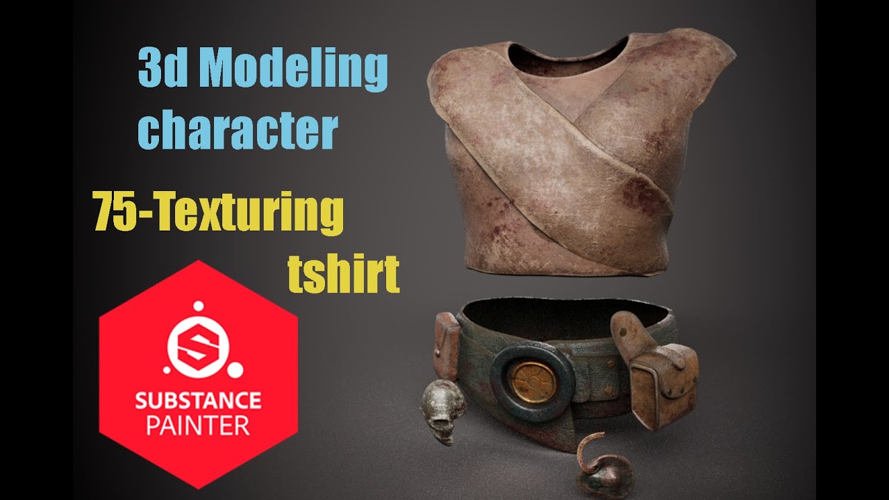 75 - Texturing tshirt Modeling character in blender.  Dwarf warrior. #3dmodeling #cgi