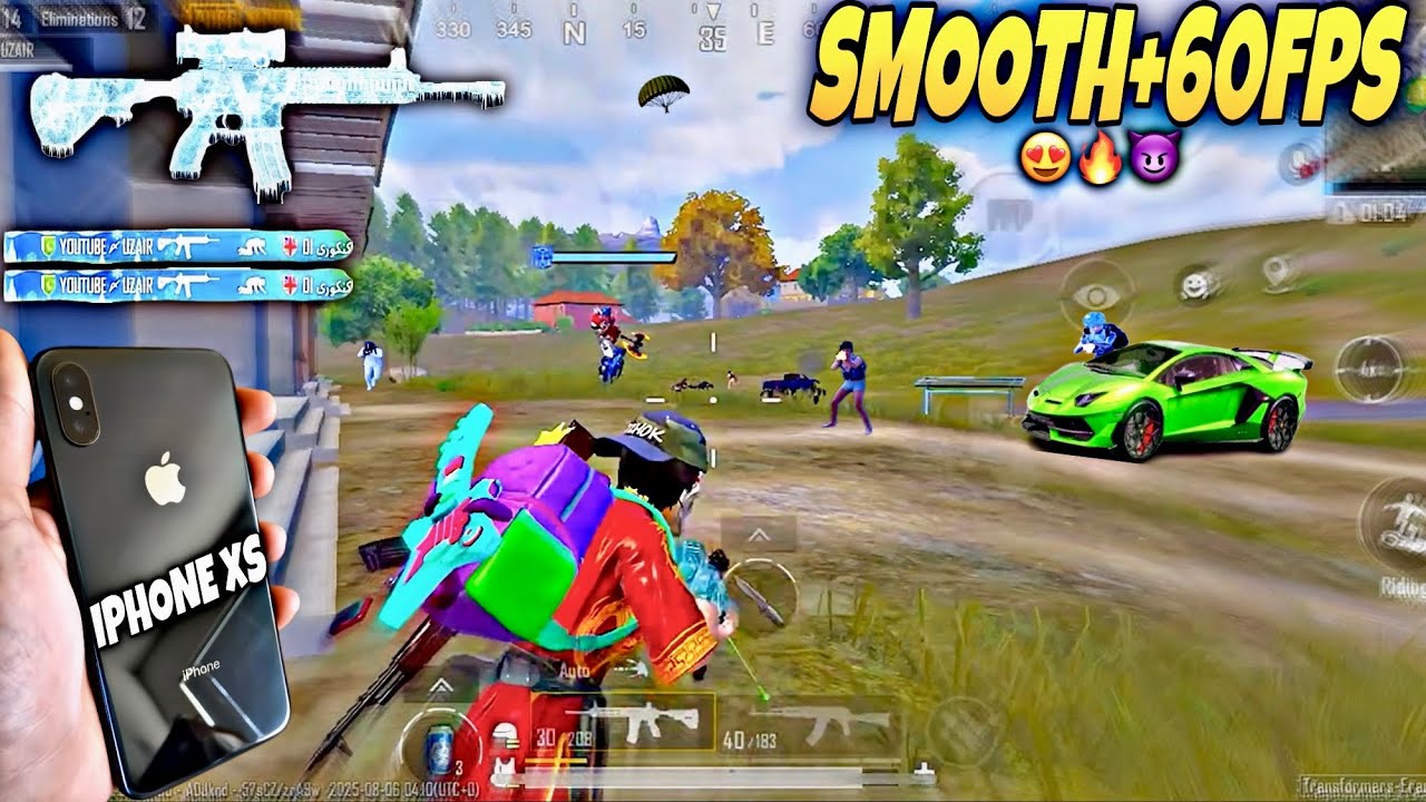 IPHONE XS PUBG TEST SMOOTH+60FPS IN 2025 | NEW UPDATE 4.0 GAMEPLAY | PUBGM | NEW RECORD IN ERANGLE