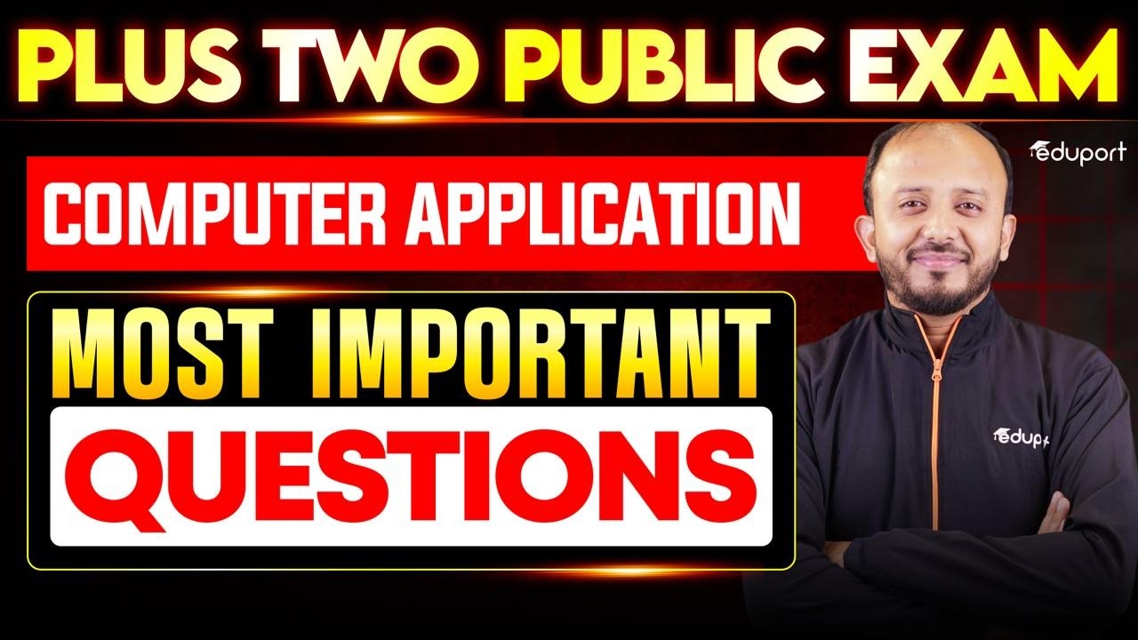 Plus Two Computer application Most important questions | Eduport Plus Two