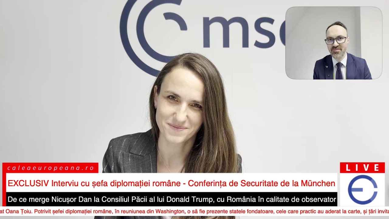 VIDEO EXCLUSIV Interviu cu șefa diplomației române - Conferința de Securitate de la München