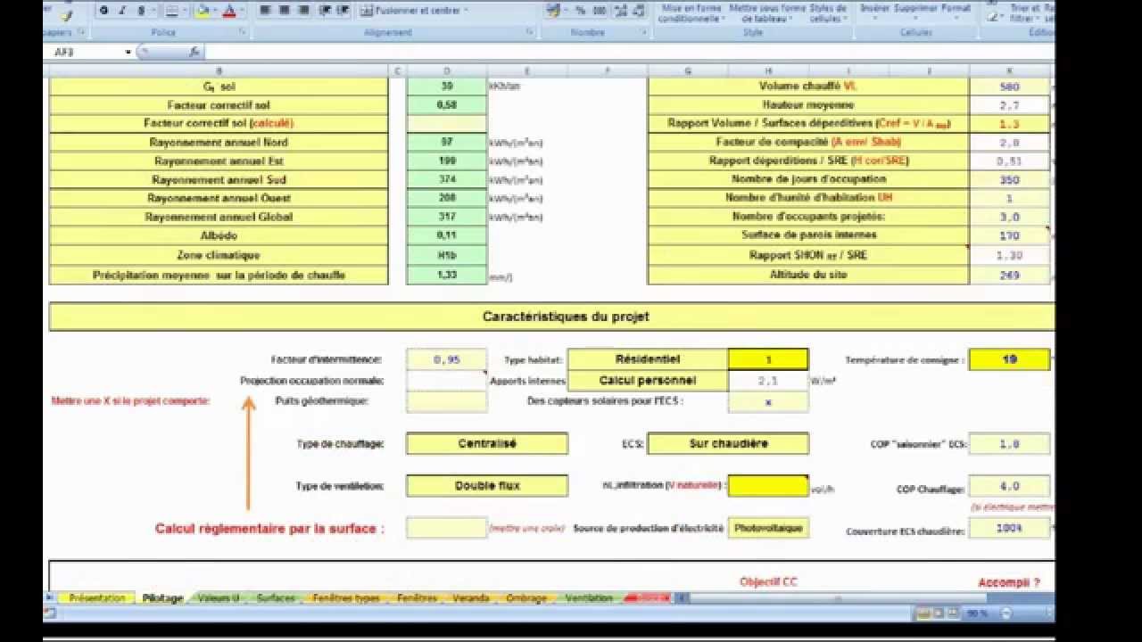 TUTO: présentation d'un logiciel thermique et environnemental