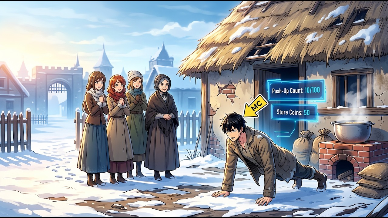 Woke Up Poor With 3 BEAUTIFUL Slave Sisters And A Widow, But His Push-Up System Made Him Their KING