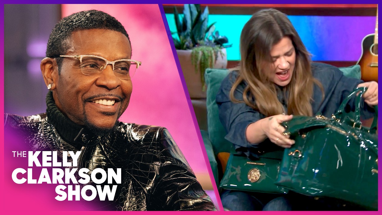 Keith Sweat Surprises Kelly Clarkson With Custom Handbags