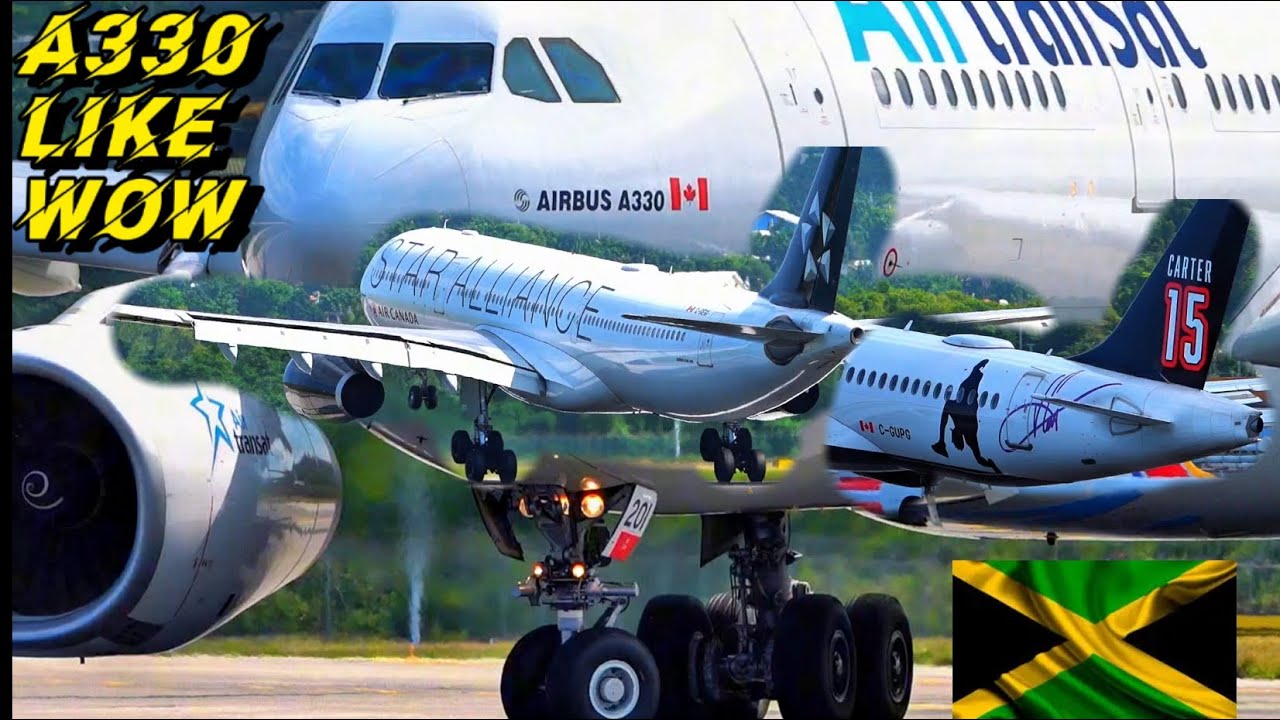 North American A330s in Jamaica 🇯🇲 airplane spotting Montego Bay Jamaica