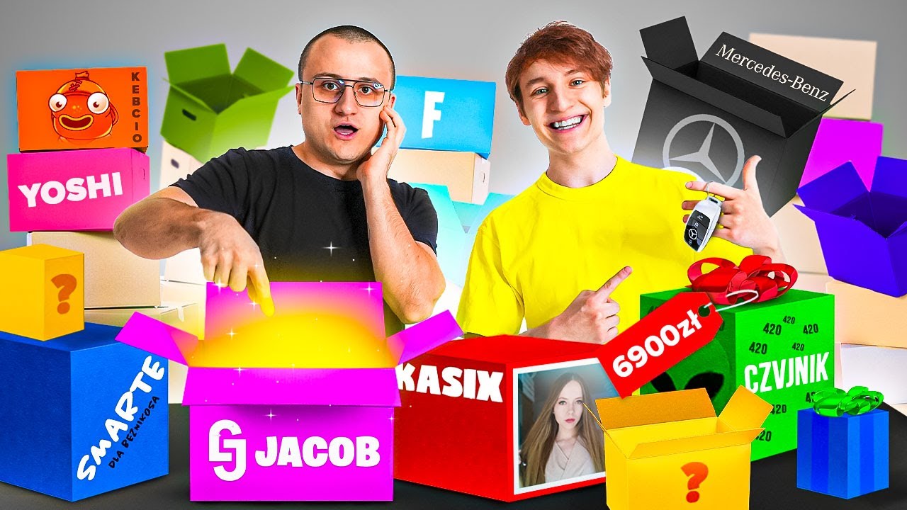 DOSTALIŚMY PREZENTY od YOUTUBER&Oacute;W za 5.357 ZŁ