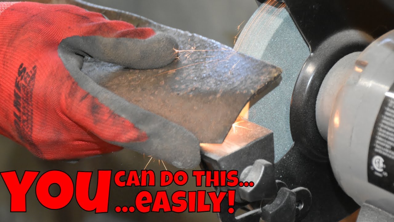 How I sharpen a lawnmower blade easily.