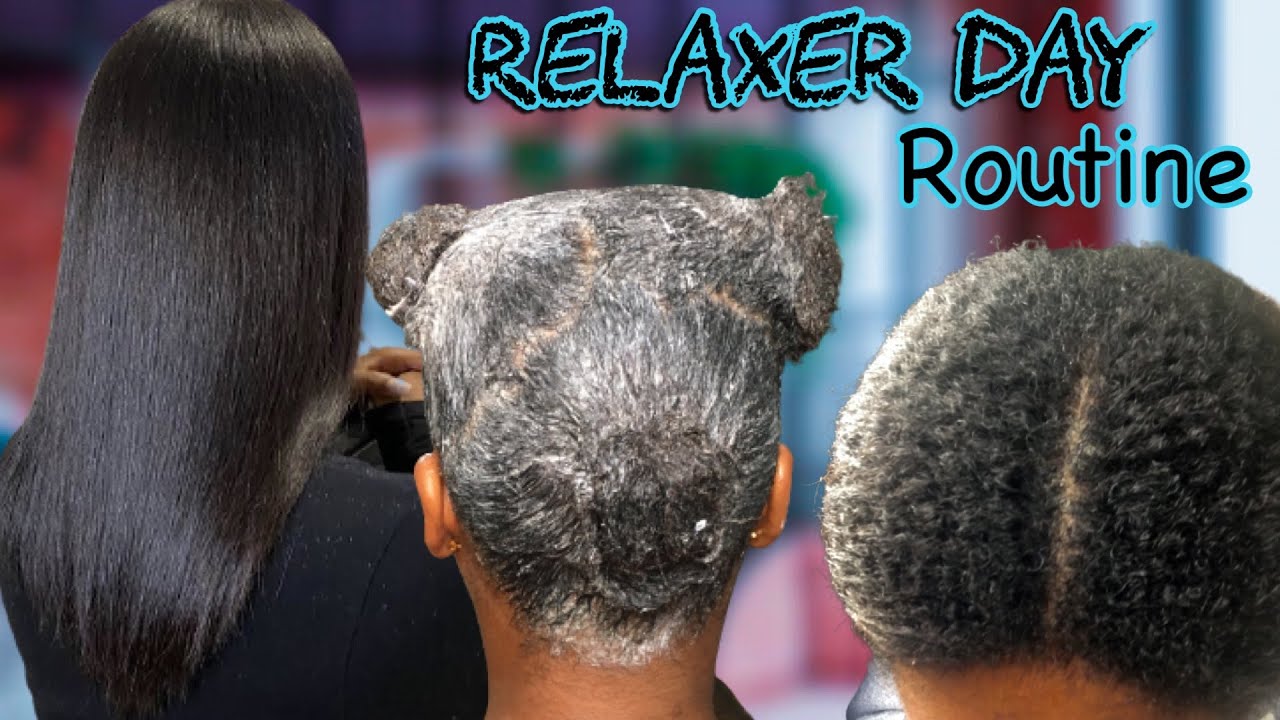 *NEW* FULL RELAXER DAY ROUTINE | Relaxing my hair after 8 months stretch | Relaxed hair touch up