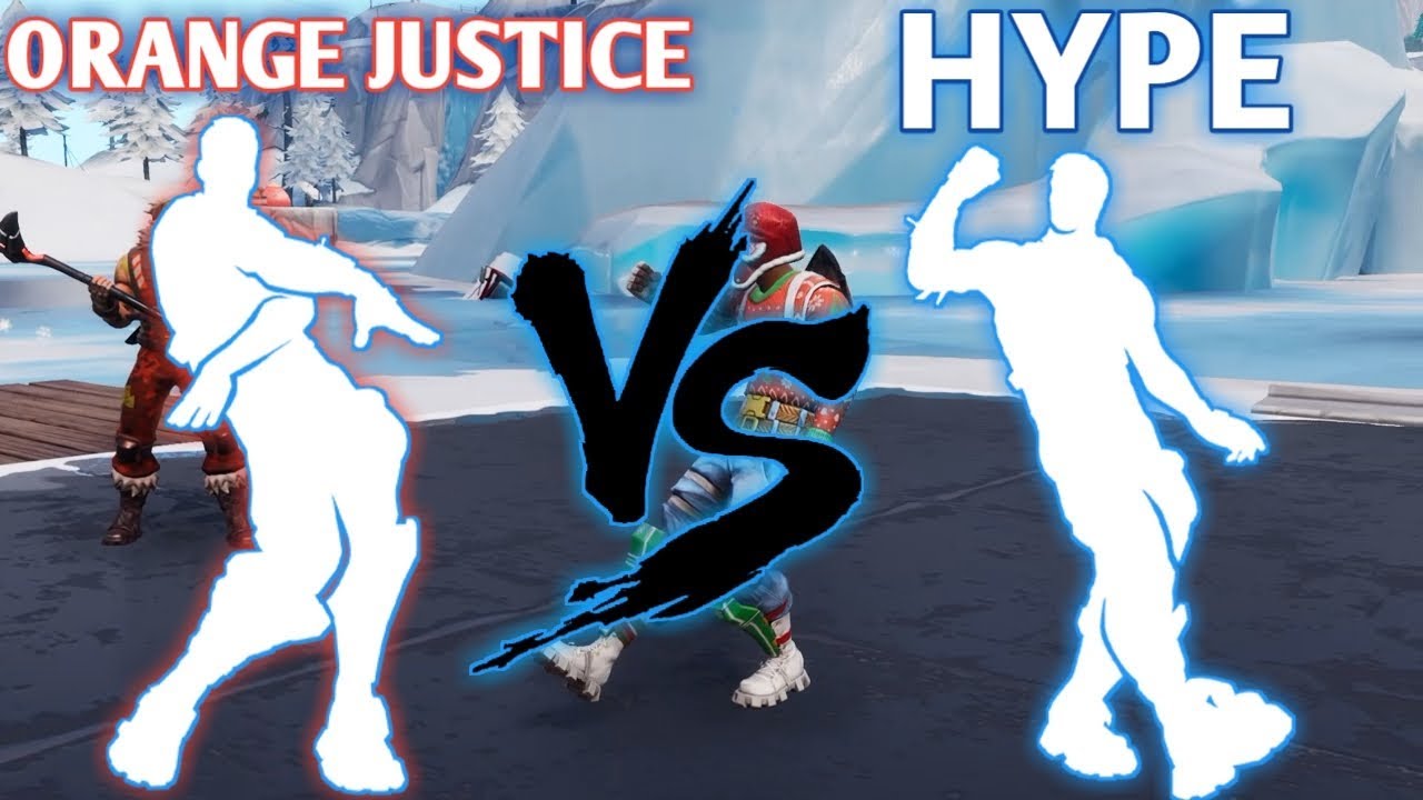 FORTNITE HYPE EMOTE VS ORANGE JUSTICE EMOTE!!!