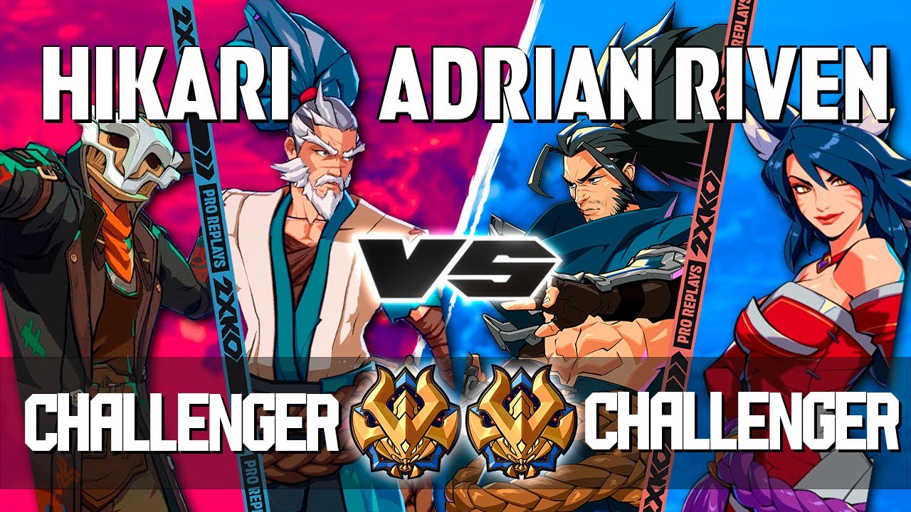 2XKO ▰ HIKARI (Yasuo-Ekko) vs ADRIAN RIVEN (Yasuo-Ahri) ▰ 2XKO Pro level replays