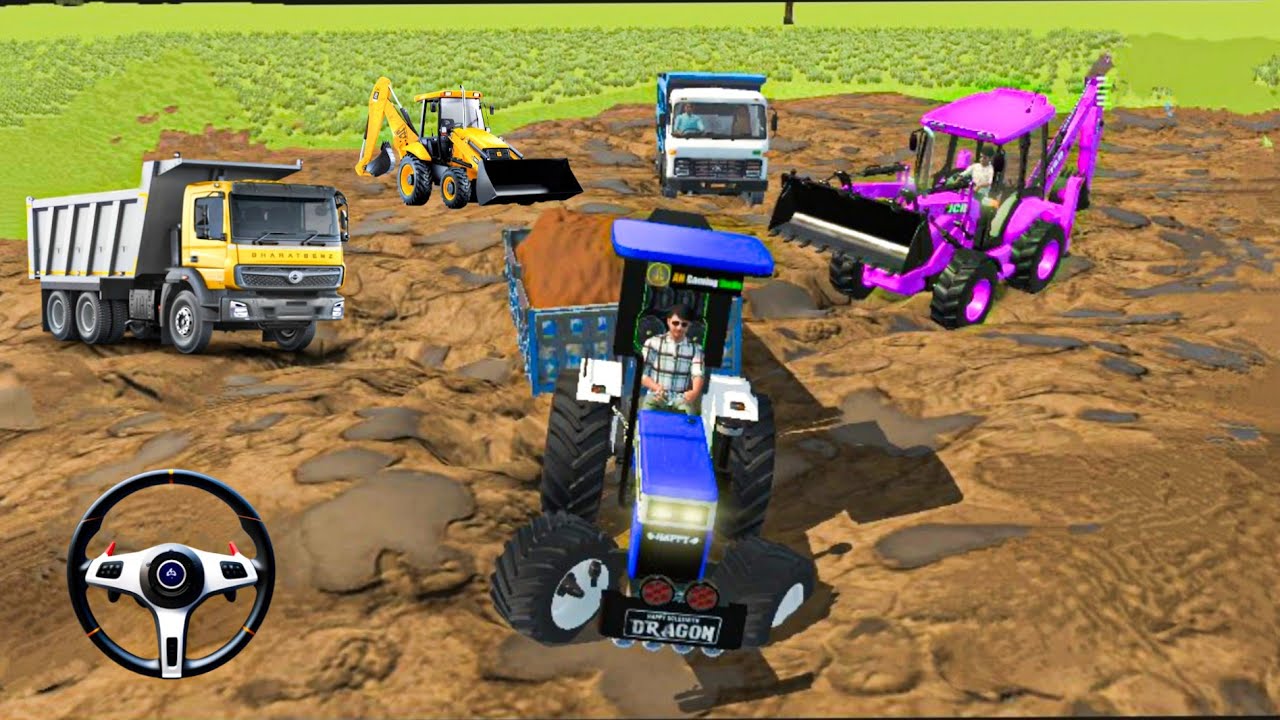 🔴 Drive, tractor, damper,jcb, lodging mitti tractor damper 🚛 jcb#truck #tractor #damper #jcb 