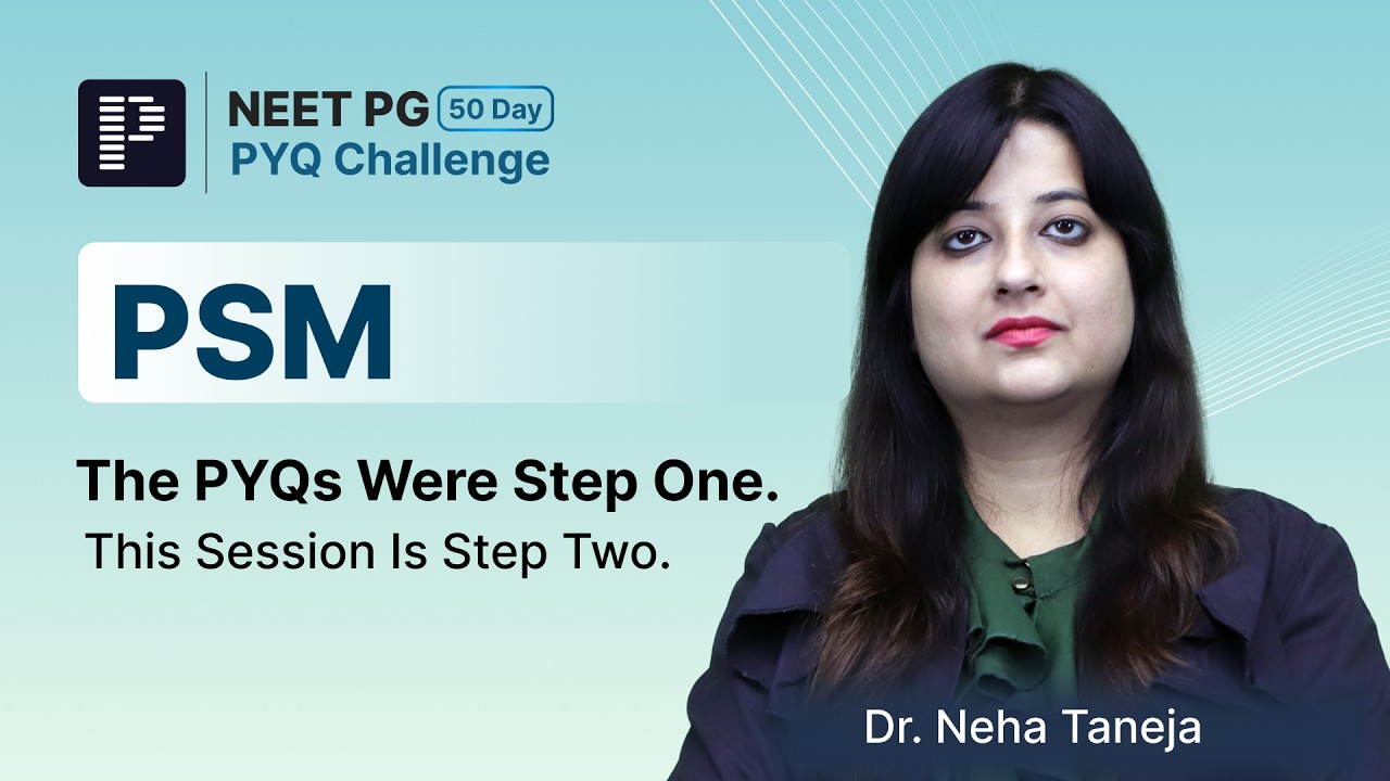 PSM PYQs LIVE | NEET PG 2026 | 50-Day PYQ Challenge