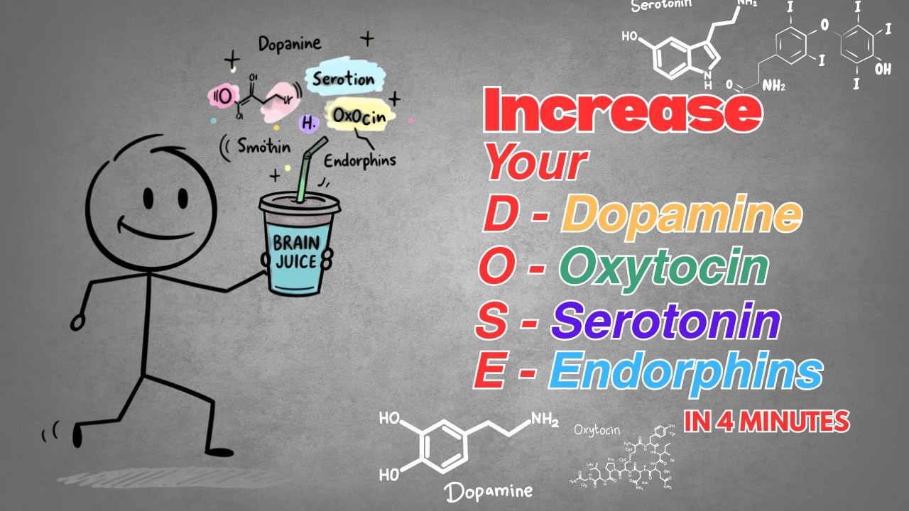 Boost Your Brain&rsquo;s Happy Hormones in 4 Minutes - Science Backed Hacks!
