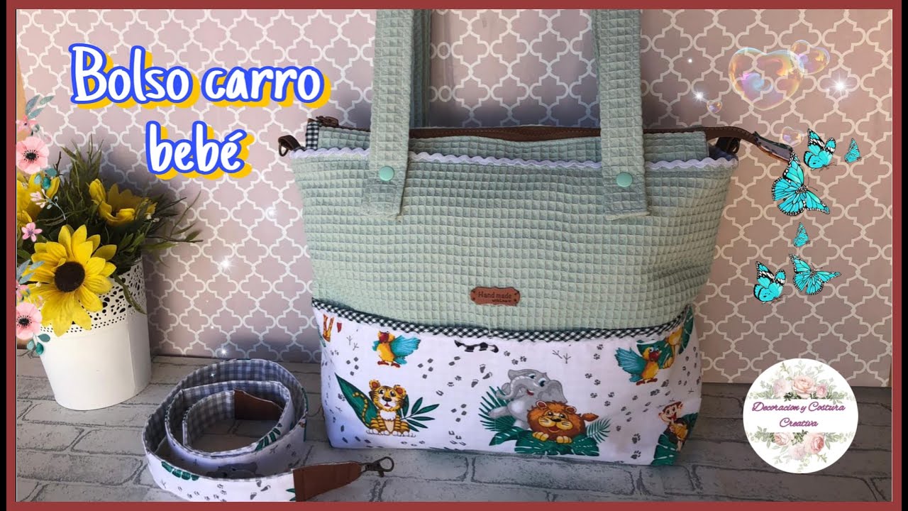 BOLSO CARRO BEBE GRAN TAMAÑO.  Canastilla o regalos de bebe, parte 5.