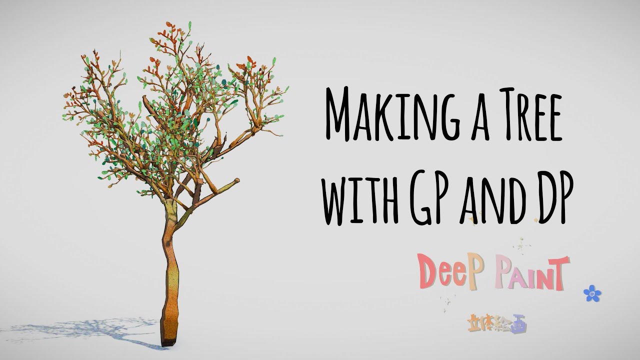 Making a Tree with Grease Pencil with Deep Paint