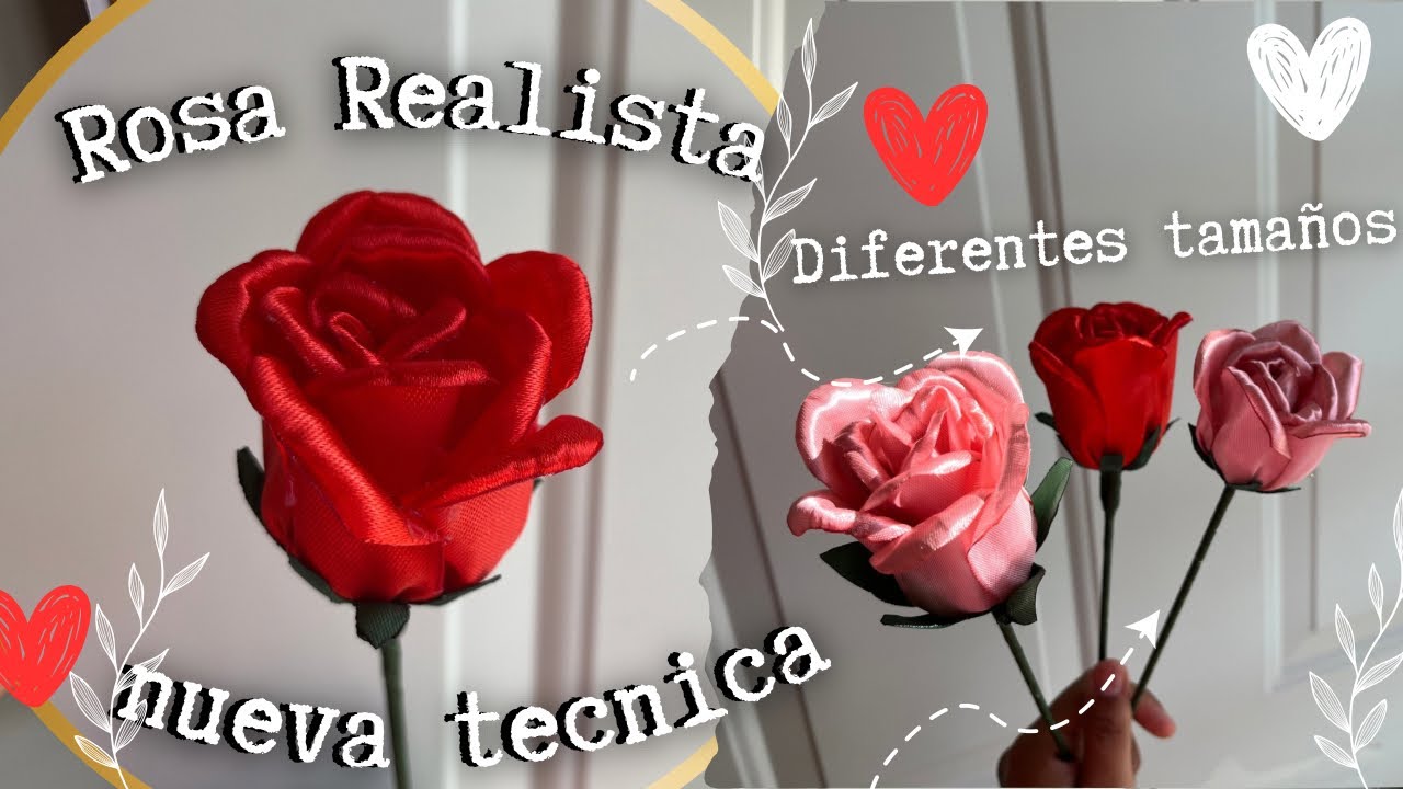 Tutorial de Rosa realista | hice diferentes tama&ntilde;os 🌹