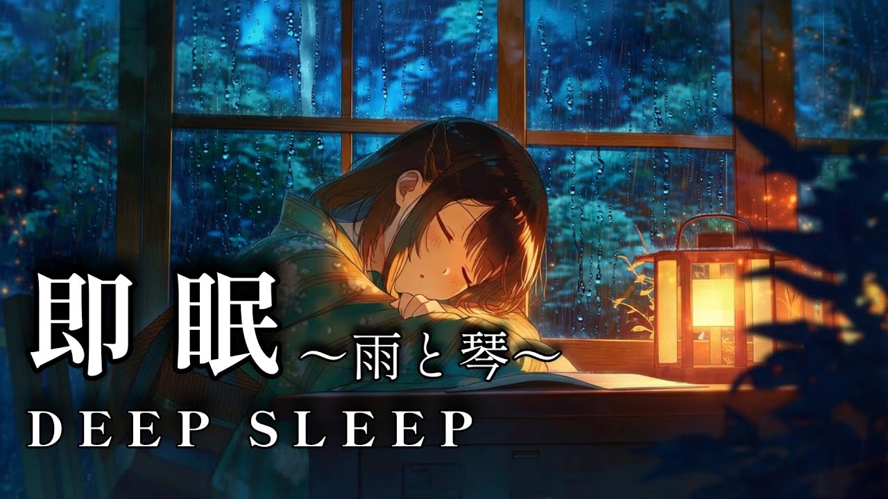 【即・睡眠】脳の疲れが消える雨と琴。3分で寝落ちする528Hz睡眠導入BGM