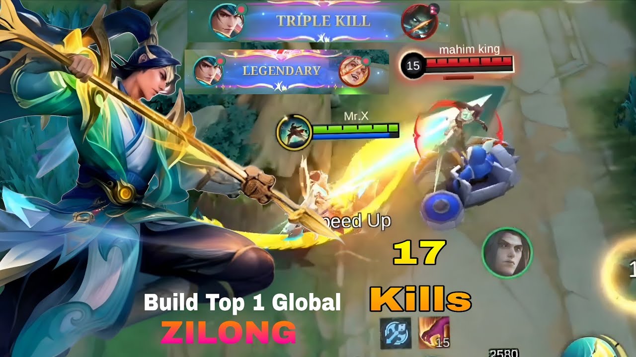17 Kills!! Hyper!!  Monster Zilong Brutal Critical DMG!! - Build Top 1 Global Zilong ~ MLBB