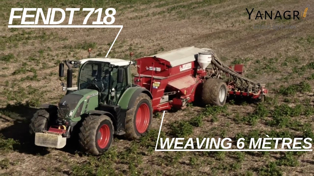 🇫🇷Fendt 718 Vario Weaving GD600T 6m semis de blé 2021🌱