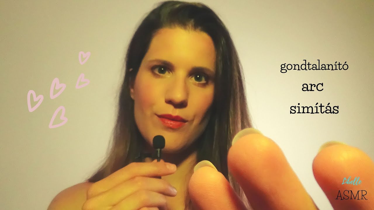 Magyar ASMR~Nyugtató arcérintés RÁGÓzós suttogással ~ kis mikrofonnal