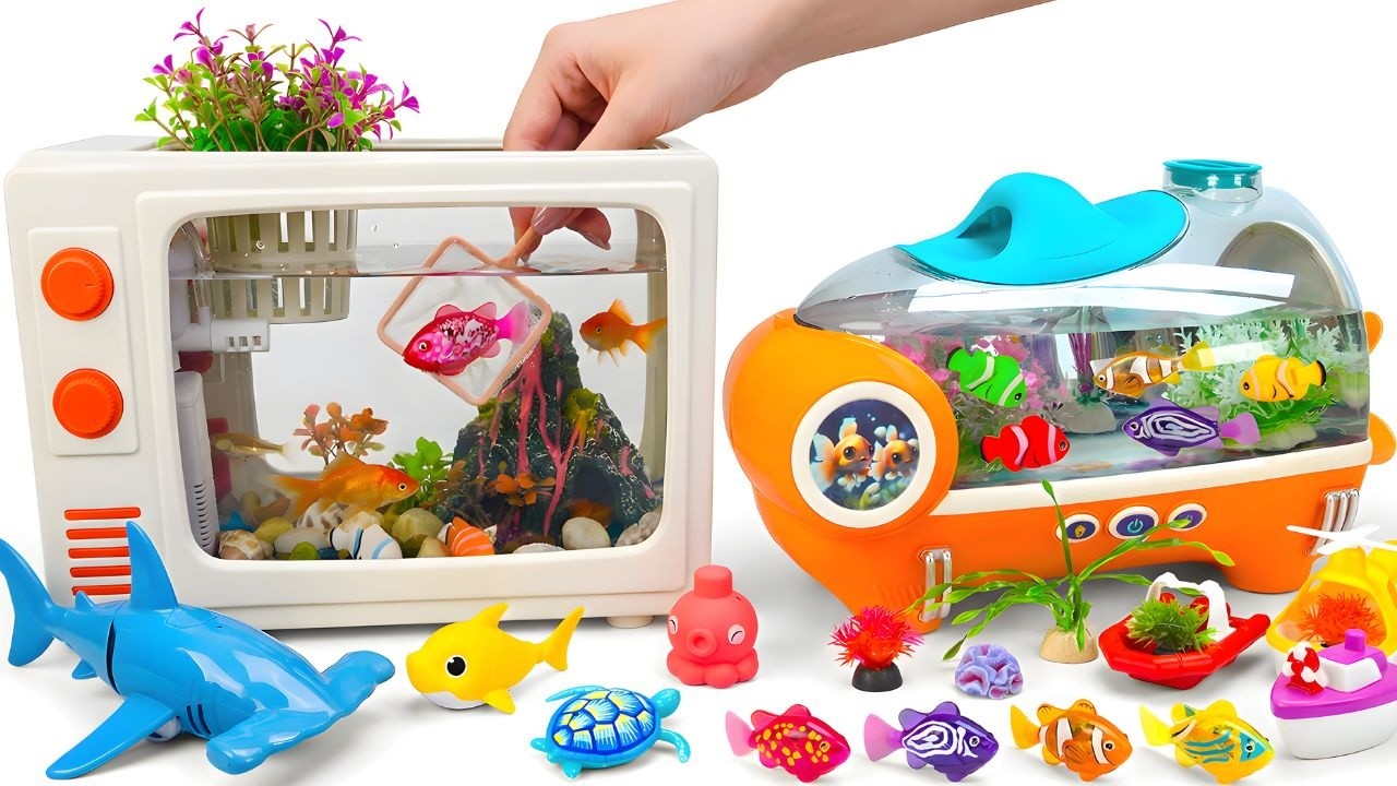 33 Minutes Satisfying Robo Alive Aquarium & Fish Tank Playset ASMR🐠 아쿠아리움 장난감 언박싱 🌊