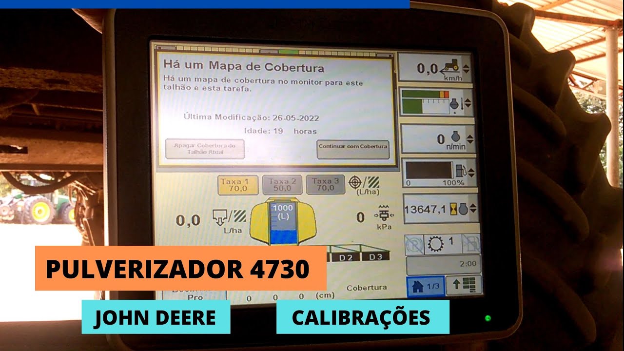 Calibrações do Pulverizador John Deere 4730