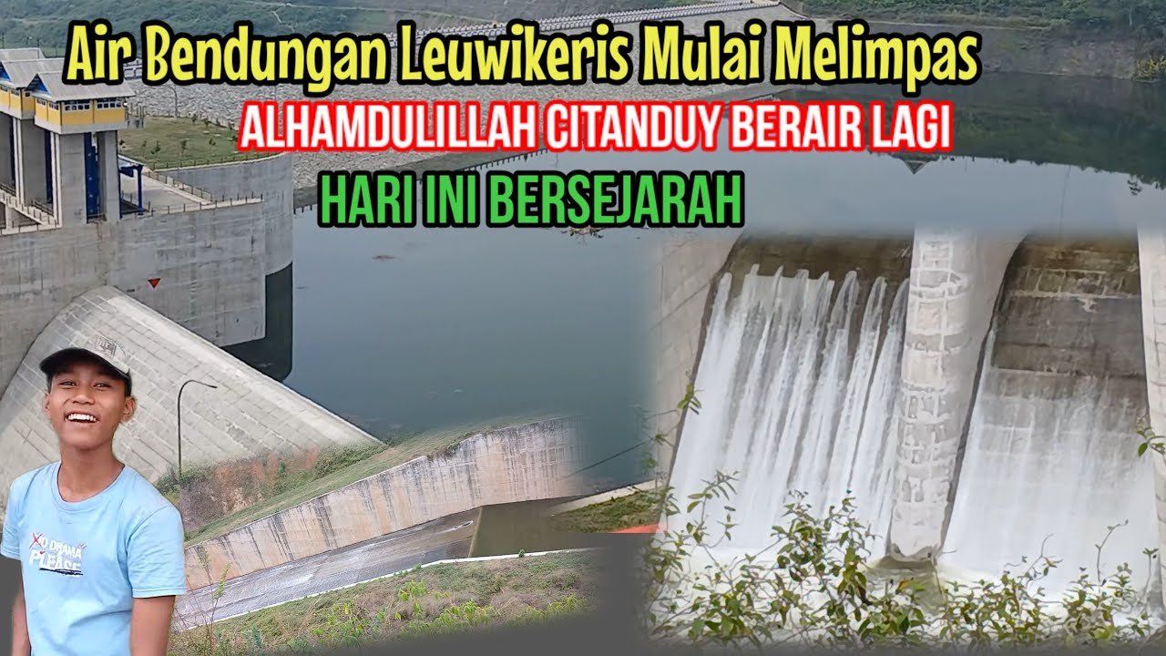 Bersejarah! Air Bendungan Leuwikeris Akhirnya Mengalir Hari Ini, Ini Pemandangannya #leuwikeris