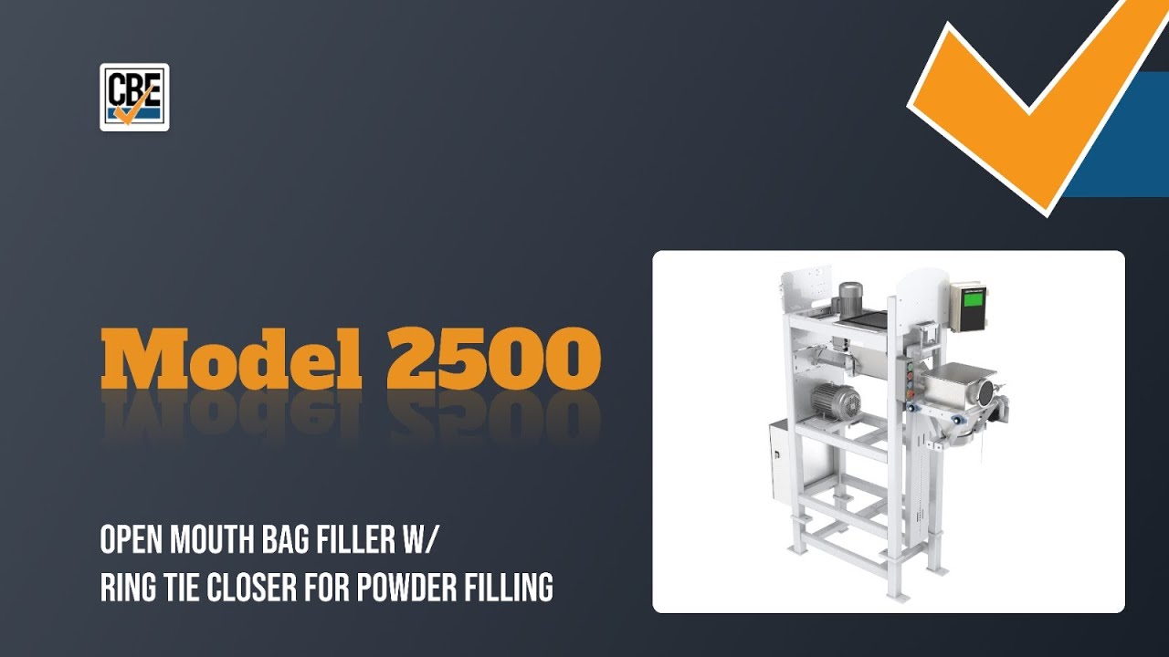 Model 2500 Open Mouth Bag Filler w/Ring Tie Closer for Powder Filling