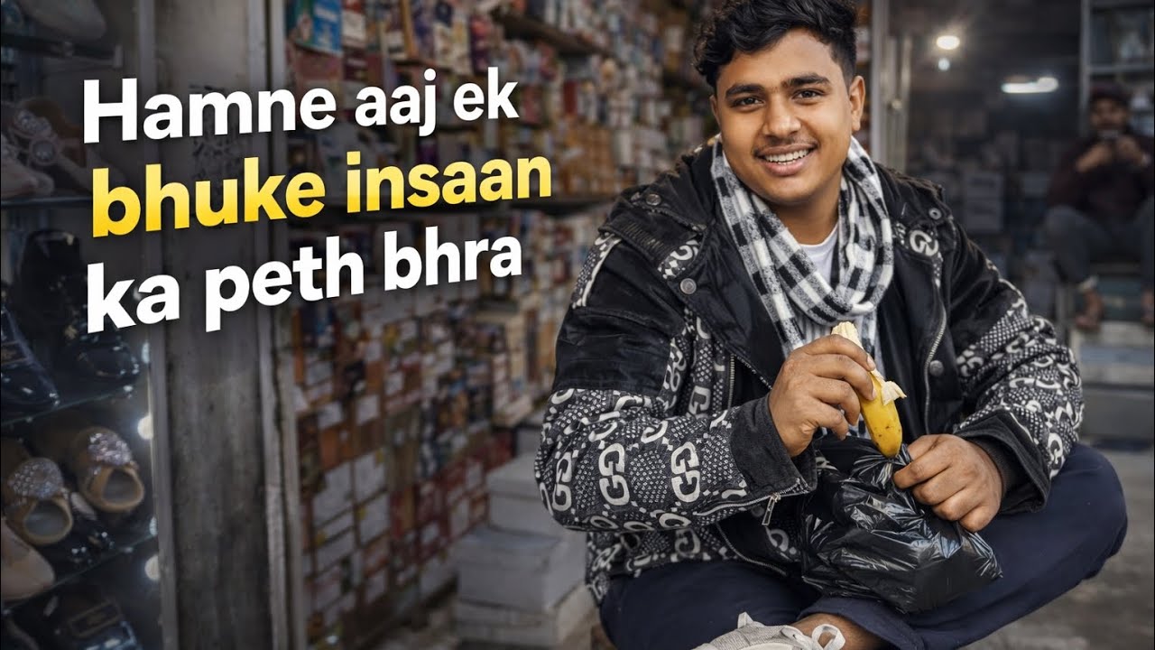 Aaj humne ek bhooke insaan ka pet bhara, dil ko sukoon mila. ❤️ #longvlog #viral #youtube 
