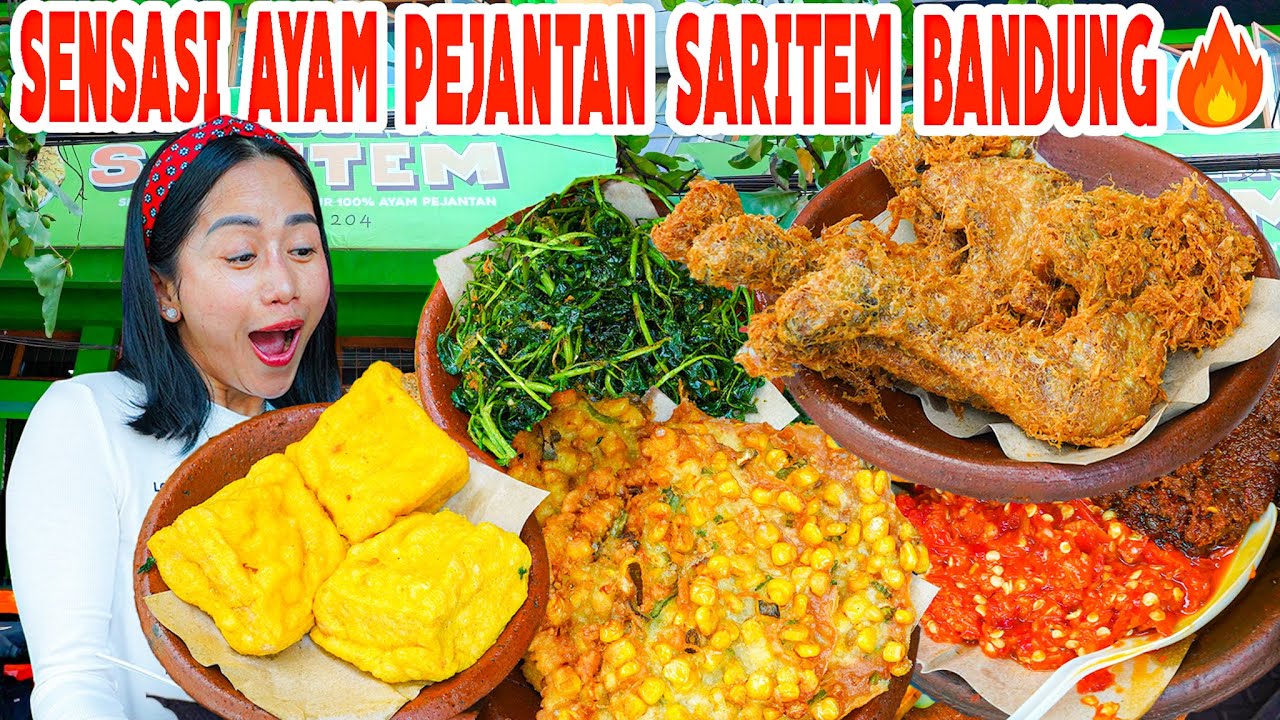 MUKBANG PAHA MONTHOK AYAM GORENG PEJANTAN SARITEM DI BANDUNG🔥