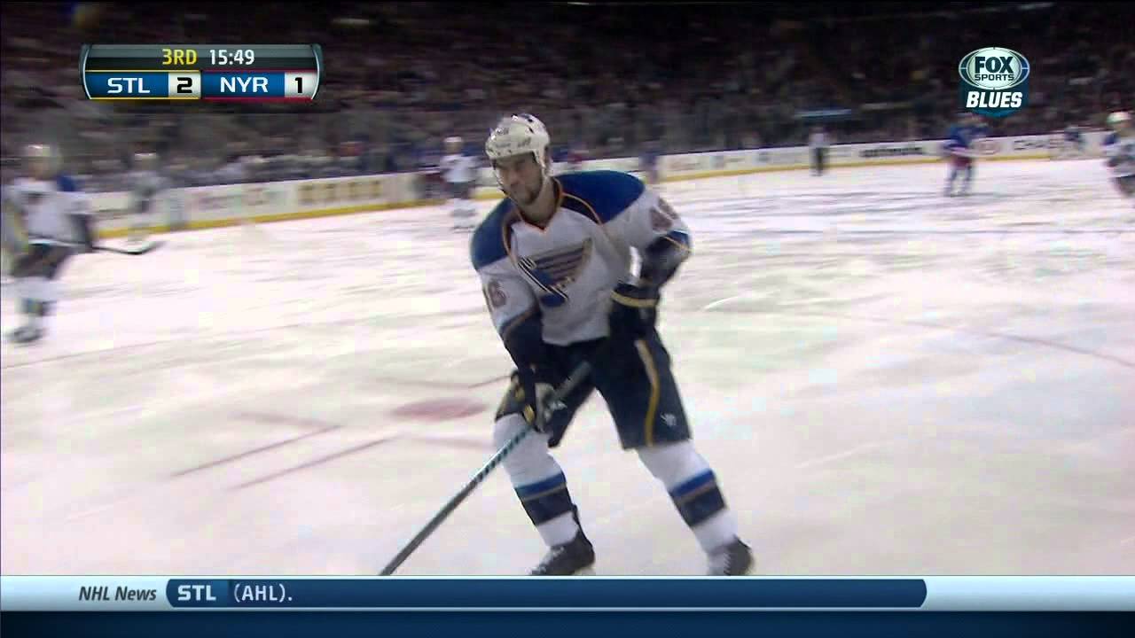 Kevin Shattenkirk slapshot goal 2-1 St. Louis Blues vs NY Rangers 1/23/14 NHL Hockey.